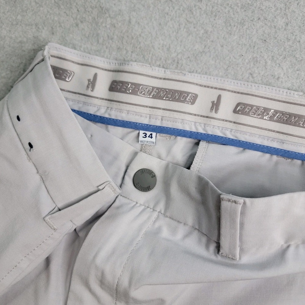 Johnnie-O Prep-Formance Shorts Men's 34 Gray Chrome 9" Inseam Golfing
